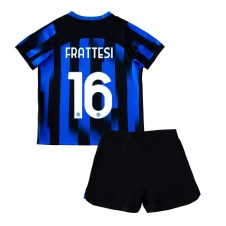 Inter Milan Davide Frattesi #16 Hemmaställ Barn 2023-24 Korta ärmar (+ Korta byxor)